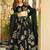 black crepe printed festival lehenga choli