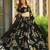 black crepe printed festival lehenga choli