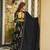 black crepe printed festival lehenga choli