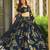 navy blue crepe printed festival lehenga choli