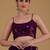 plum georgette embroidered wedding lehenga choli