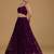 plum georgette embroidered wedding lehenga choli