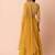 mustard georgette embroidered wedding lehenga choli