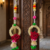 handcrafted floral door hanging with rose & pearl beads  traditional indian festive wall hanging decor (pack of 2)