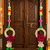 handcrafted floral door hanging with rose & pearl beads  traditional indian festive wall hanging decor (pack of 2)