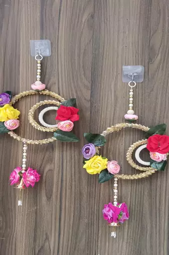 handmade decorative hanging decor for home decoration multicolor (pack of 2)