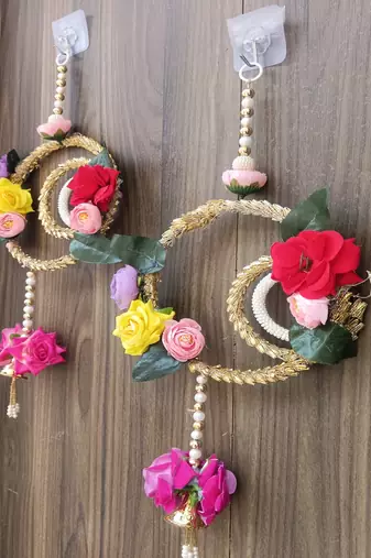 handmade decorative hanging decor for home decoration multicolor (pack of 2)