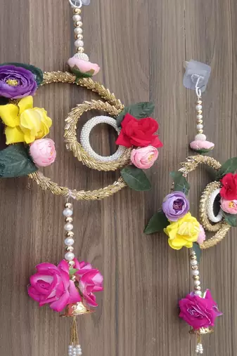 handmade decorative hanging decor for home decoration multicolor (pack of 2)