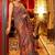 Ethnic Motifs Mirror Work Silk Blend Saree