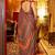 Ethnic Motifs Mirror Work Silk Blend Saree