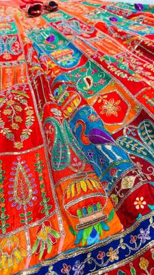 Heavy Position Print Embroidered Maxi Suit Set 5