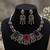 navratri special oxidised silver peacock jewellery set with multicolor stones   choker necklace & earrings