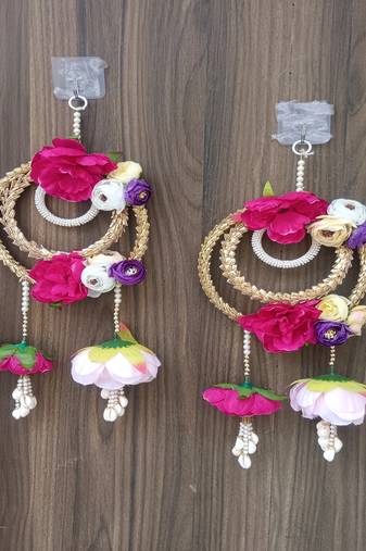 handmade mulicolor small hanging decoration handmade decorative (pack of 2)