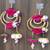 handmade mulicolor small hanging decoration handmade decorative (pack of 2)