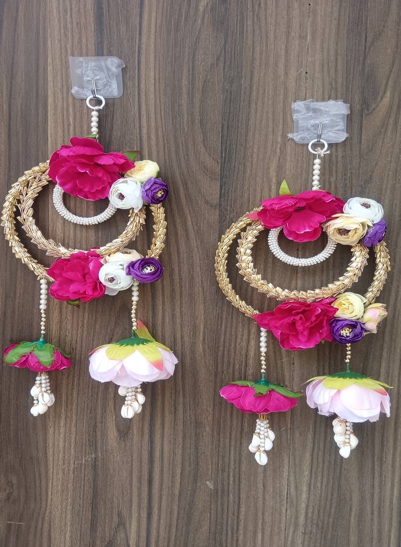 handmade mulicolor small hanging decoration handmade decorative (pack of 2)
