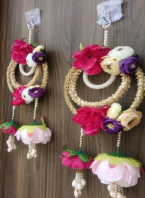 handmade mulicolor small hanging decoration handmade decorative (pack of 2) 3