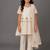Off white embroidered chanderi cotton silk kurti set