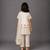 Off white embroidered chanderi cotton silk kurti set