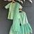 Green embroidered chanderi cotton silk attached dupatta sharara set