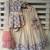 Off white embroidered cotton silk kurti lehenga set