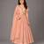 Peach embroidered organza chanderi lehenga set