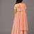 Peach embroidered organza chanderi lehenga set