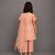 Peach embroidered chanderi cotton silk kurti set