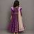 Purple chanderi organza attached dupatta lehenga set