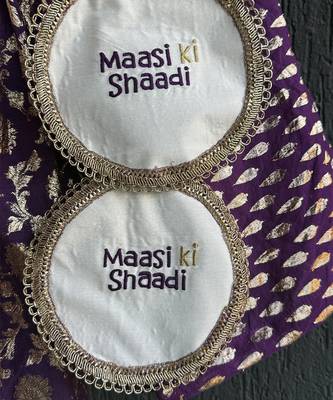 Purple chanderi organza attached dupatta lehenga set 4
