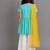 Blue off white embroidered cotton silk kurti set