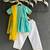 Blue off white embroidered cotton silk kurti set