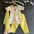 Off white yellow embroidered cotton silk organza kurti set