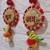 shubh labh chudi parrot hanging perfect for home decor  handmade toran hanging festival decor (pack of 2)
