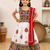 White embroidered cotton traditional chaniya choli for girls with blouse