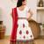White embroidered cotton traditional chaniya choli for girls with blouse