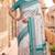 White & sky blue color pure soft silk blend zari weaving saree
