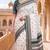 White & green color pure soft silk blend zari weaving saree