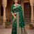 Green color pure soft silk blend women's zari woven sarees