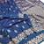 Blue color pure soft silk blend women's zari woven sarees