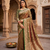 Mehendi green color pure soft silk blend women's zari woven sarees