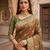 Mehendi green color pure soft silk blend women's zari woven sarees
