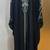 Black fancy white beaded arabic kaftan