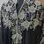 Black fancy white beaded arabic kaftan