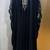 Black fancy white beaded arabic kaftan