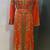 Orange gold embroidery takchita kaftan