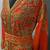 Orange gold embroidery takchita kaftan