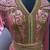 Peach satin gold beaded moroccan dubai kaftan