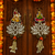 decorative ganesh lakshmi pearl lotus door hanging for home decor diwali pooja festival decoration (pack of 2)