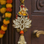decorative ganesh lakshmi pearl lotus door hanging for home decor diwali pooja festival decoration (pack of 2)