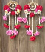 handmade multicolor door hanging  traditional wall hanging decorative latkan hanging decorations (pack of 2) 